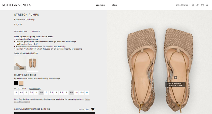 Stretch Pumps dari brnad ternama dunia Bottega Veneta.