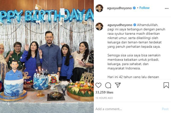 Momen perayaan ulang tahun AHY yang ke-42