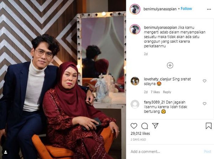 Postingan kakak Lesty Kejora.