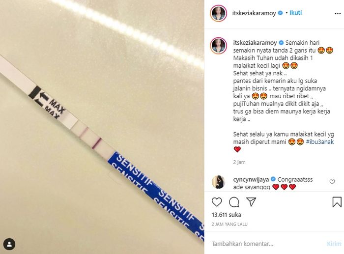  Umumkan hamil anak ketiga, Kezia Karamoy akui sudah ngidam hingga ngebet kepengin terus kerja.