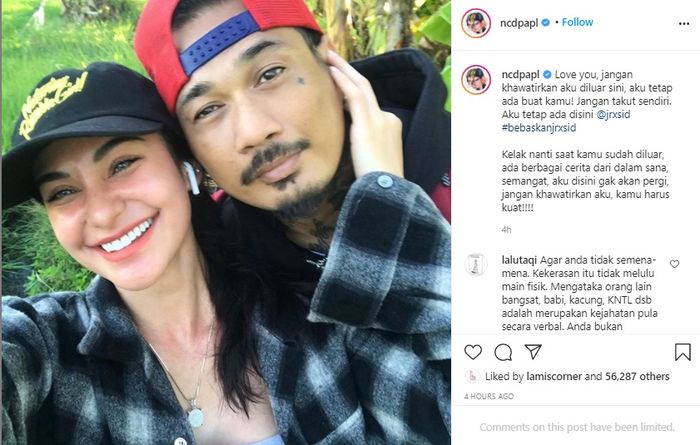 Nora Alexandra beri pesan menyayat hati usai suaminya, Jerinx dijebloskan ke dalam penjara