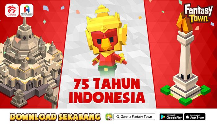 Fantasy Town held an event to celebrate the 75th Indonesian Independence Day.