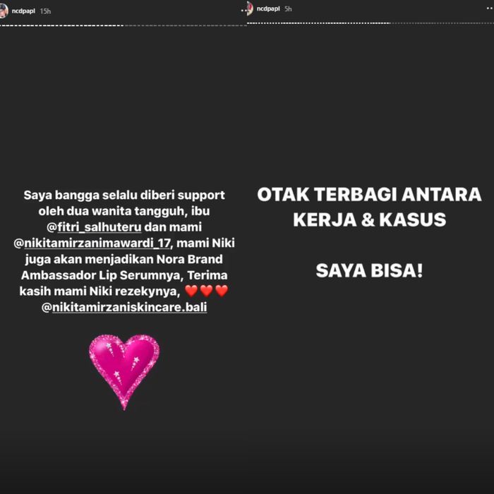 Nikita Mirzani beri dukungan dan pekerja pada Nora Alexandra