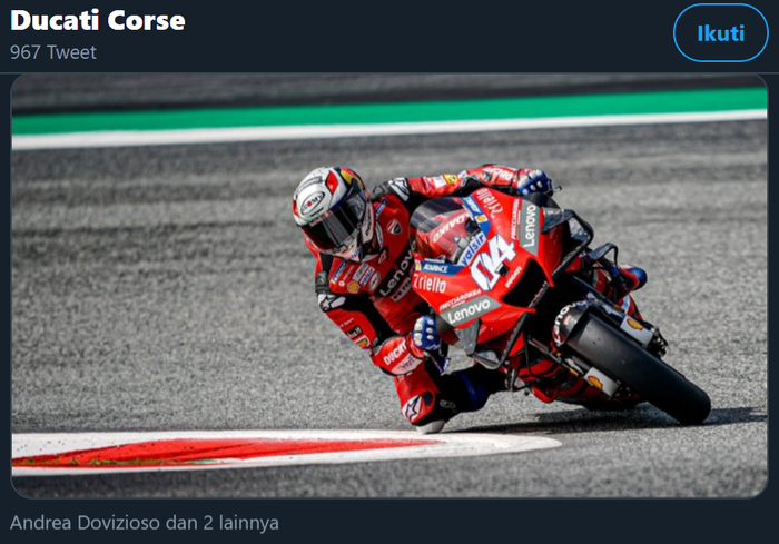 Pembalap Ducati Corse, Andrea Dovizioso, ketika beraksi pada ajang MotoGP Austria 2020 di Sirkuit Red Bull Ring, Minggu (16/8/2020).