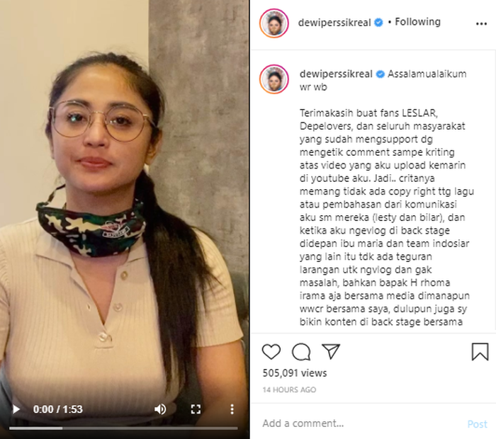 Klarifikasi <a href='https://pontianak.tribunnews.com/tag/dewi-perssik' title='Dewi Perssik'>Dewi Perssik</a> soal hilangnya video <a href='https://pontianak.tribunnews.com/tag/lesty' title='Lesty'>Lesty</a> <a href='https://pontianak.tribunnews.com/tag/billar' title='Billar'>Billar</a>