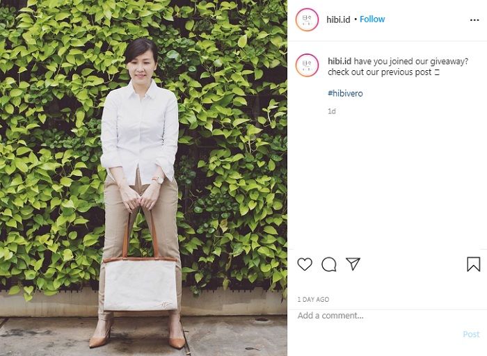 Penampilan Veronica Tan yang mencuri perhatian saat mempromosikan produk tasnya