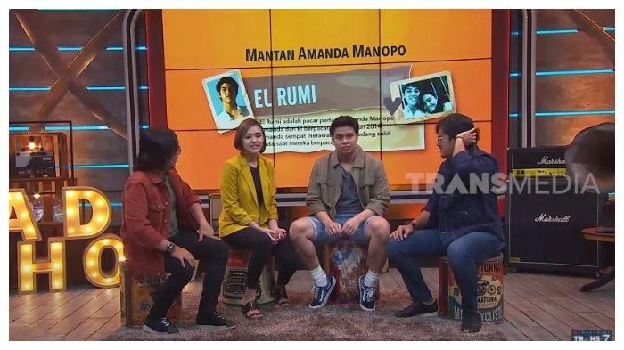 Amanda Manopo dan <a href='https://sumsel.tribunnews.com/tag/billy-syahputra' title='Billy Syahputra'>Billy Syahputra</a> di Ada Show bareng <a href='https://sumsel.tribunnews.com/tag/ari-lasso' title='Ari Lasso'>Ari Lasso</a> dan Ander Taulany, Kamis (20/8/2020). <a href='https://sumsel.tribunnews.com/tag/ari-lasso' title='Ari Lasso'>Ari Lasso</a> kaget <a href='https://sumsel.tribunnews.com/tag/amanda-manopo' title='Amanda Manopo'>Amanda Manopo</a> pernah menjadi pacar El Rumi.   