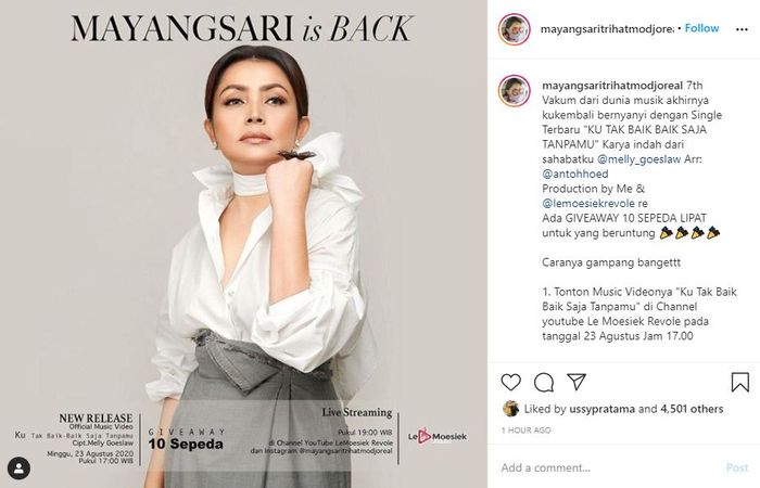 Mayangsari luncurkan single baru