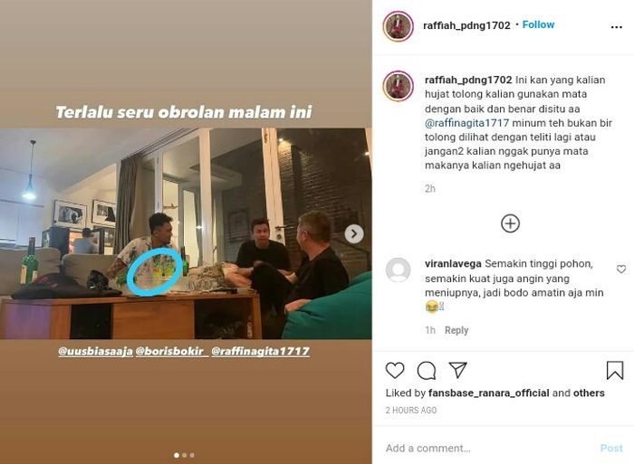 Klarifikasi dari akun fans Rans