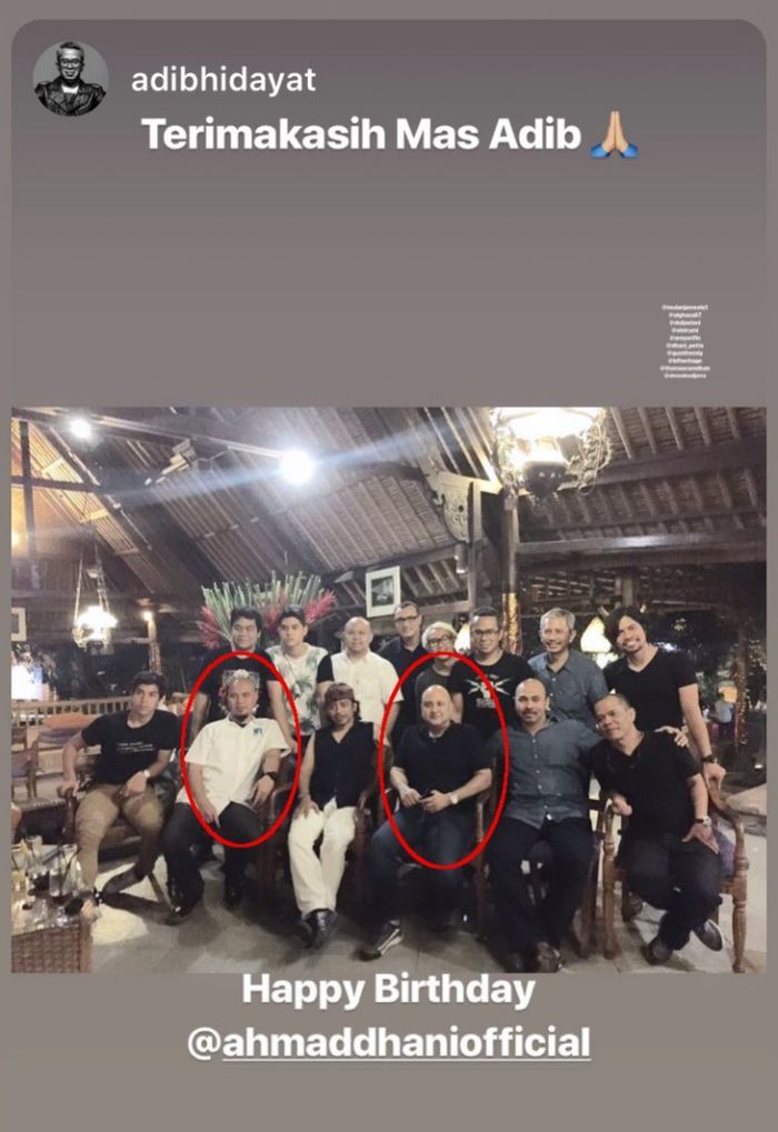Foto Ahmad Dhani saat bersama Irwan Mussry