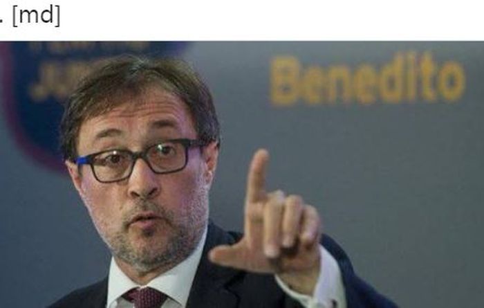 Kandidat Presiden Barcelona dalam pemilihan pada 2010 dan 2015, Agusti Benedito.