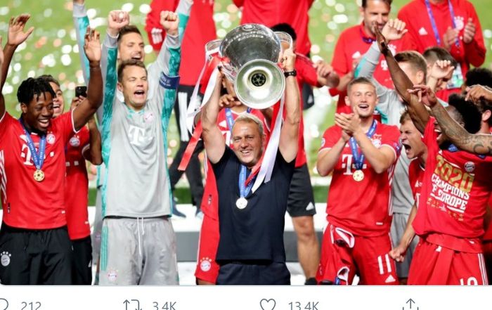 Hansi Flick, pelatih yang membawa Bayern Muenchen menjuarai Liga Champions 2019-2020.