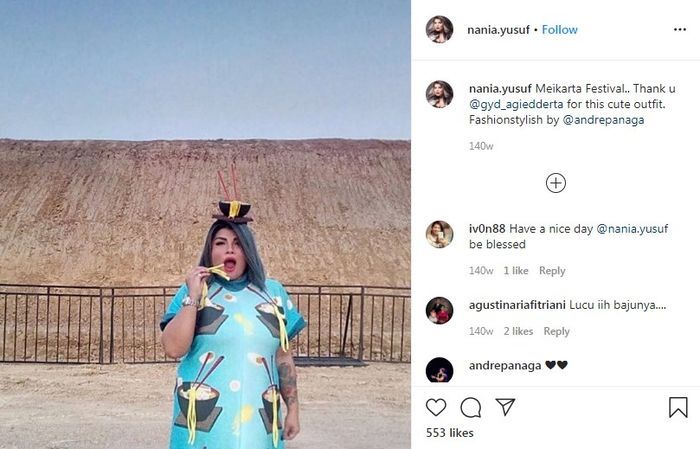 Unggahan Instagram <a href='https://manado.tribunnews.com/tag/nania-idol' title='Nania&nbsp;Idol'>Nania&nbsp;Idol</a>.