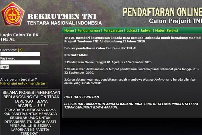 Masih Ada Kesempatan, Informasi Lowongan Pekerjaan Terbaru 2020 TNI AL
