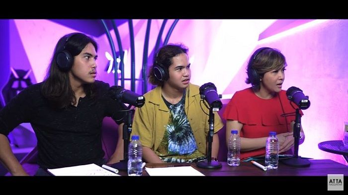 Maia Estianty saat jadi bintang tamu podcast Atta Halilintar bareng El Rumi dan Dul JaelaniYouTube/ Atta Halilintar