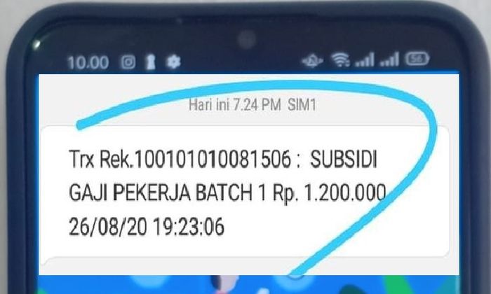 Ilustrasi pemberitahuan Bantuan Subsidi Upah.