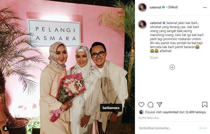 Ucapan duka dari Revalina S Temat atas meninggalnya desainer Barli Asmara