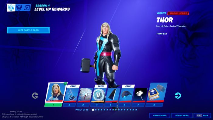 Thor in Fortnite