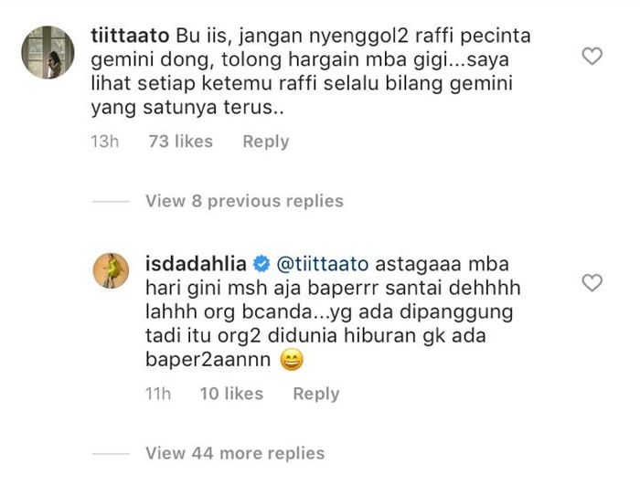 Jawaban Iis Dahlia saat diserang fans Rans