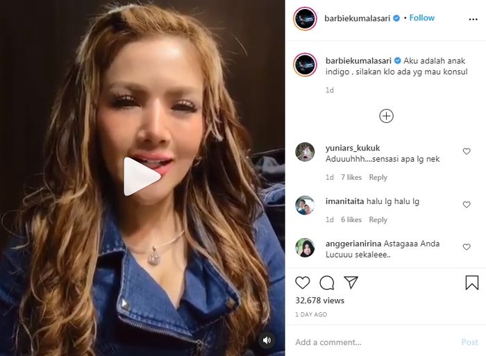 Barbie Kumalasari ngaku jadi anak indigo