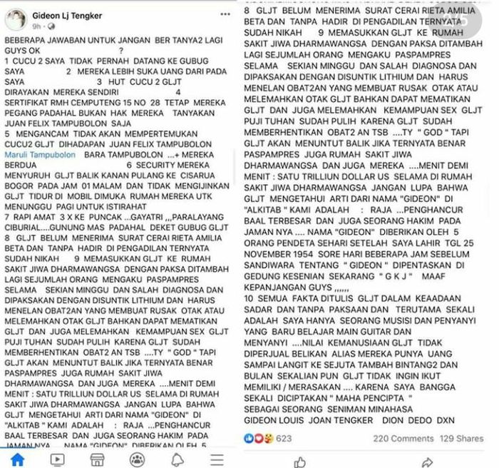 Curahan hati Gideon Tengker
