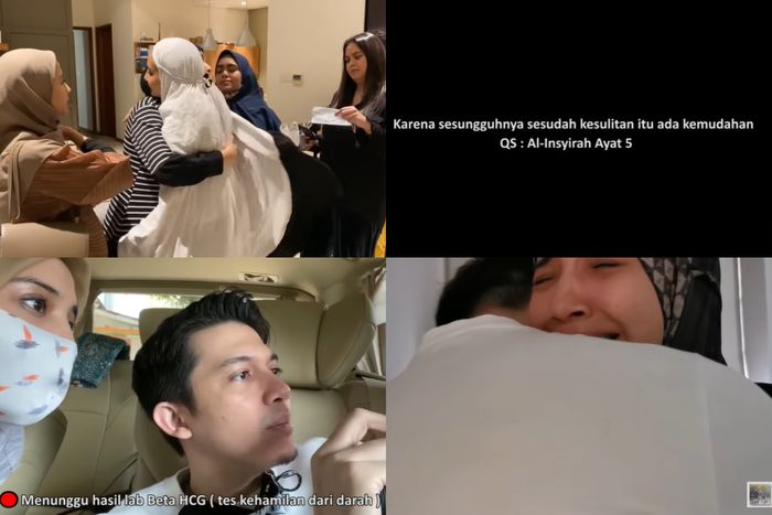 Zaskia Sungkar menangis usai lihat hasil proses bayi tabung