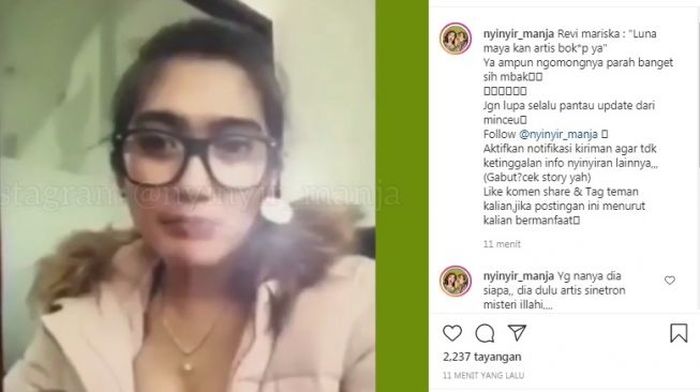 Viral Viseo Revi Mariska Sengaja Sebut Luna Maya sebagai Artis Porno, Netizen: Gangguan Jiwa Nggak Sih?