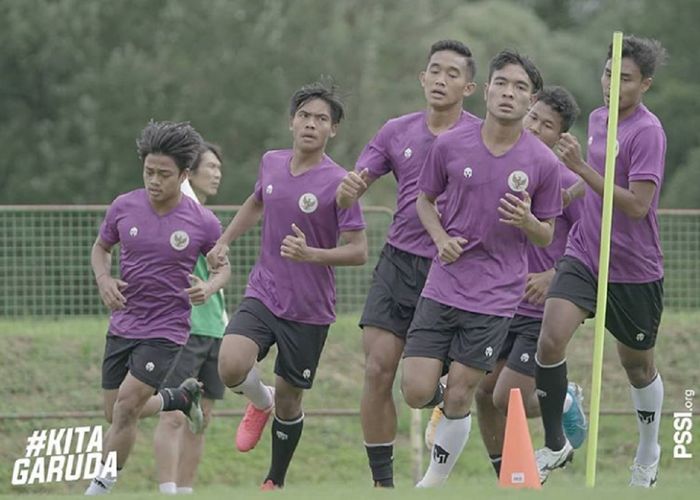 Para pemain Timnas U-19 Indonesia berlatih dalam pemusatan latihan di Kroasia, Jumat (4/9/2020). Link live streaming Timnas U-19 Indonesia versus Bulgaria.