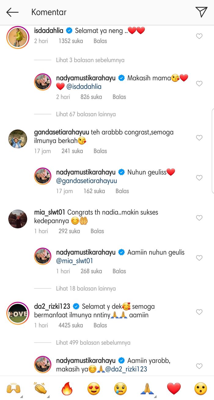 Rizki DA di komentar Nadya