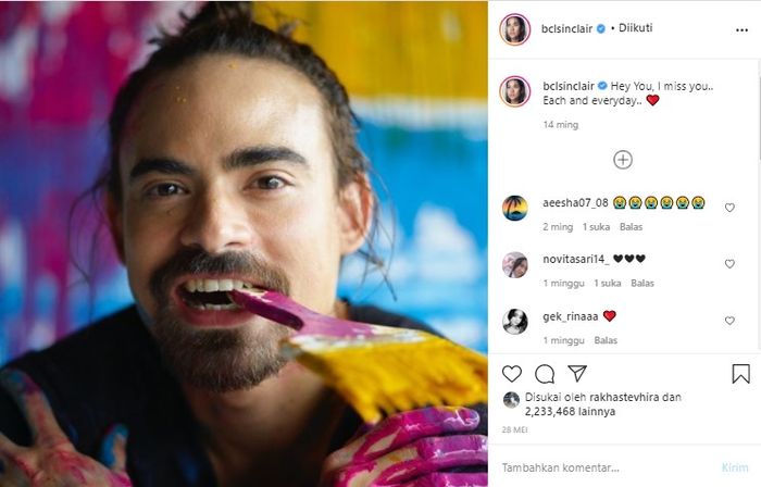 Unggahan instagram BCL soal Ashraf