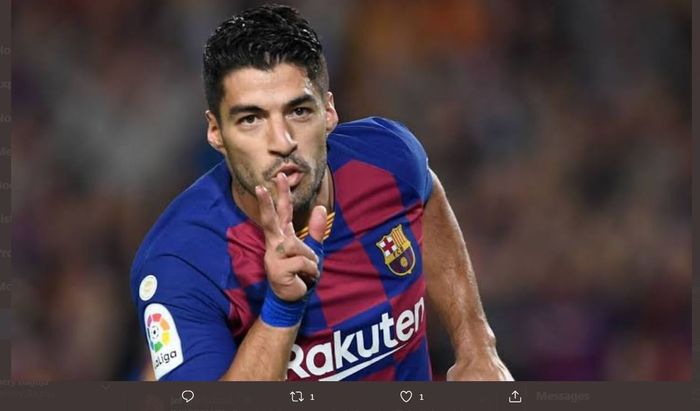 Penyerang Barcelona, Luis Suarez.