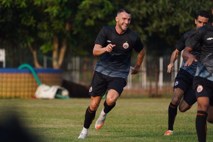Marko Simic berlatih bersama skuad Persija Jakarta di Lapangan PS AU Halim Perdanakusuma, Jakarta, pada Senin (7/9/2020) sore WIB.