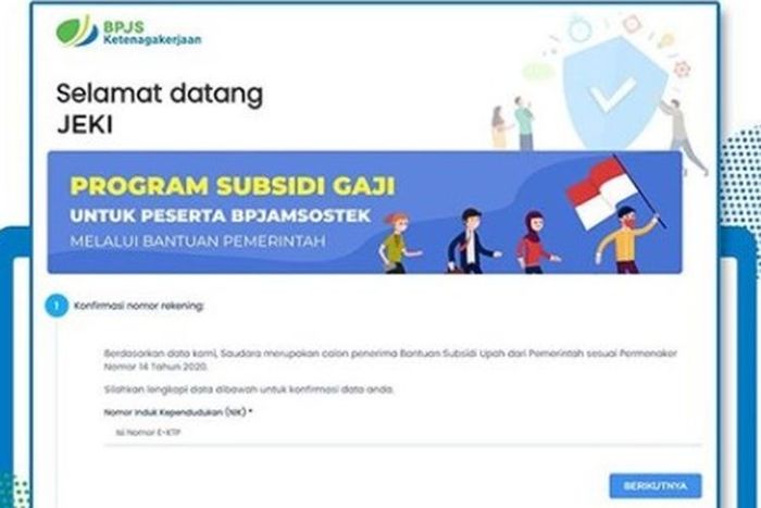 Tampilan tautan link BP Jamsostek