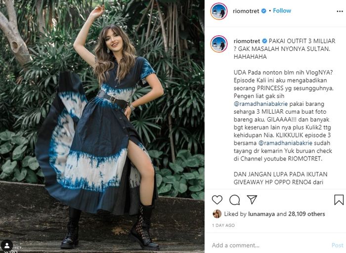 Nia pakai outfit harga Rp 3 miliar