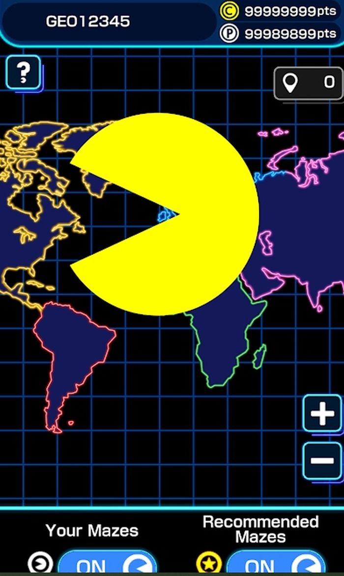 Pac-Man Geo gameplay