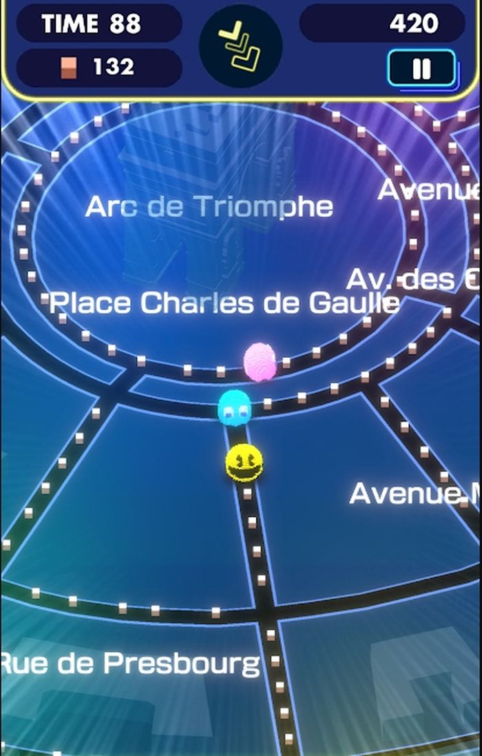 Pac-Man Geo gameplay