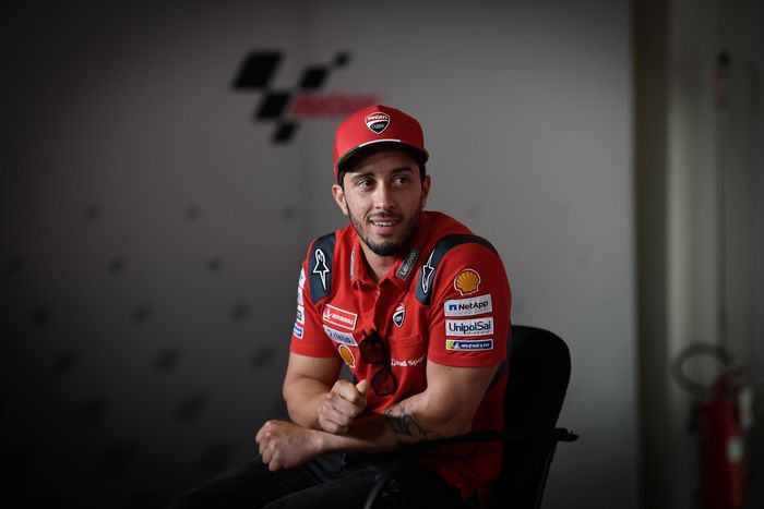 Eks pembalap Ducati, Andrea Dovizioso, pada konferensi pers jelang MotoGP San Marino 2020, Kamis (10/9/2020).