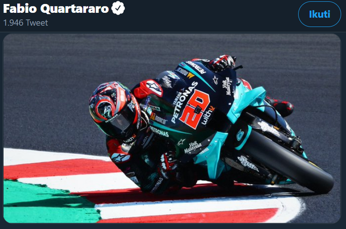 Pembalap Petronas Yamaha SRT, Fabio Quartararo.