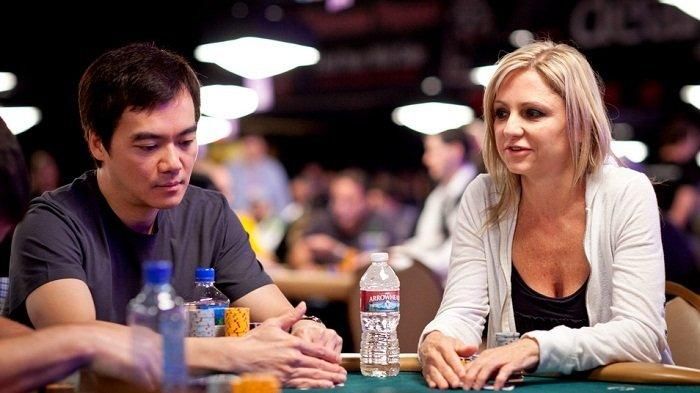 Johan Juanda bersama Jennifer Harman di Poker Hall of Fame