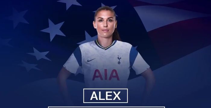 Pesepak bola perempuan Amerika Serikat, Alex Morgan, bergabung ke Tottenham Hotspur.