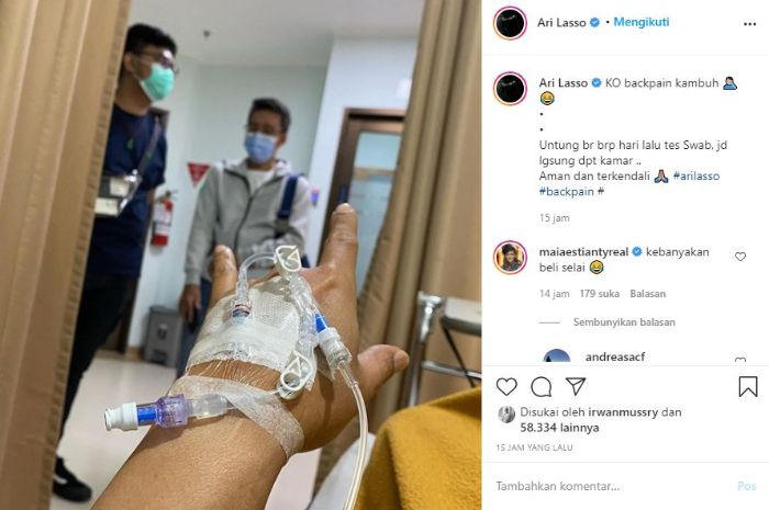 Infus di Tangan Ari Lasso