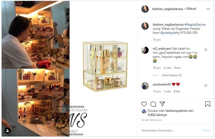 Tempat kosmetik milik Nagita Slavina ini sukses bikin netizen geleng-geleng kepala hanya dengan harga aslinya.