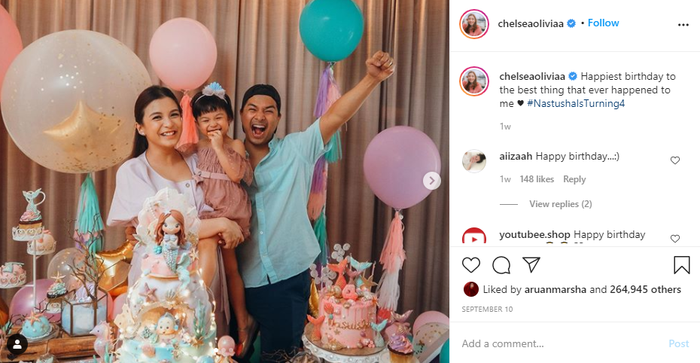 Perayaan ulang tahun ke-4 Nastusha Alinskie