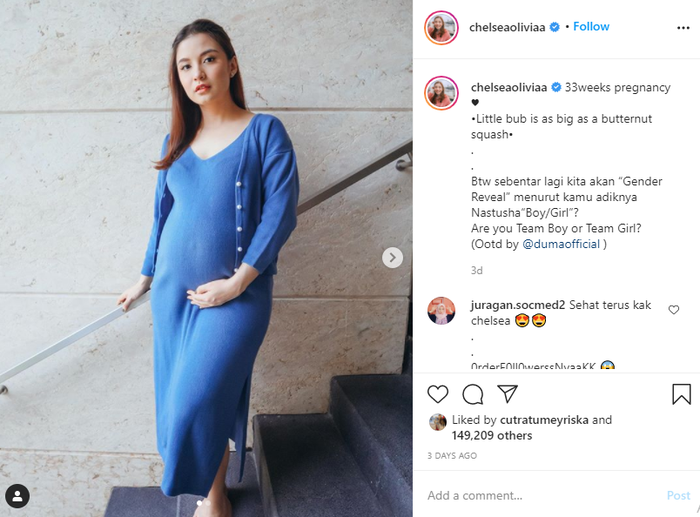 Unggahan Chelsea Olivia
