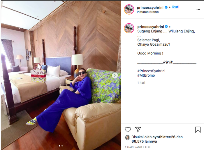Syahrini menginap di Hotel seharga Rp 27 juta per malam