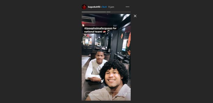 Postingan foto kedekatan Bagas Kahfi dan Joseph Simatupang