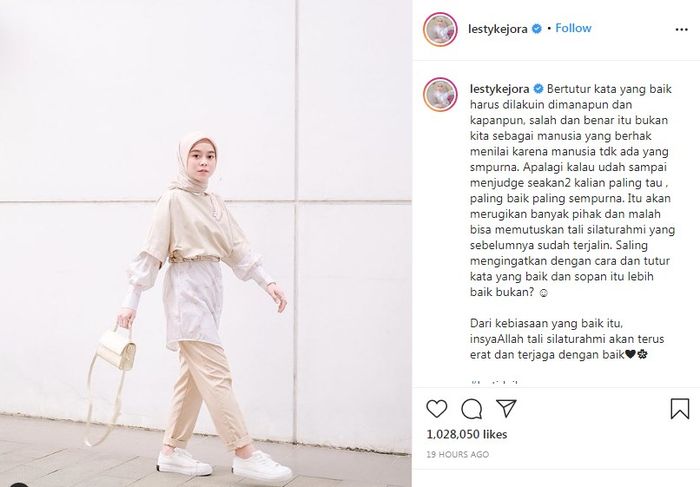 Lesty Kejora menasehati fansnya