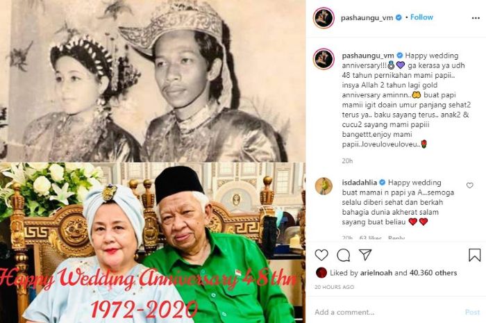 Foto kedua orang tua Pasha Ungu