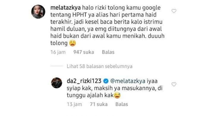 Balasan Rizki DA pada netizen@da2_rizki123