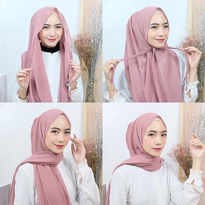 Pilihan 3 Model Hijab Pashmina Instan - Pashmina Instan Tali